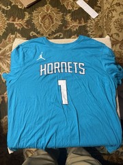 Jordan NBA Charlotte Hornets LaMelo Ball #1 Men’s 2XL Blue T-Shirt DR6366-422