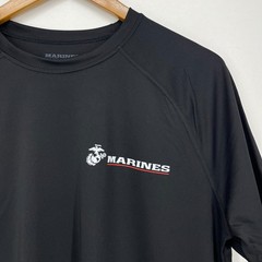 USMC Marines Short Sleeve T-Shirt Men’s Size M Black Moisture Wicking USA NWOT