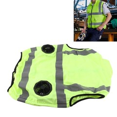 Cool Vest Summer Cooling Fan Waistcoat Air Conditioned Reflective Stripe