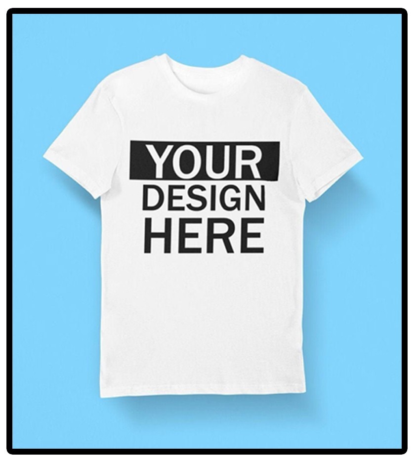 Men Cotton Heritage 6XL Personalized Tee Shirt Customized w/Photo Text or Logo
