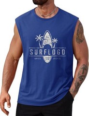 Mens Muscle Tank Top Summer Beach Vacation Shirt Palm Tree Graphic Quick Dry