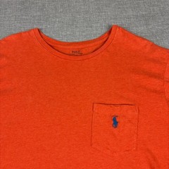 Polo Ralph Lauren Shirt Mens XL Orange Pocket Tagless Crewneck Cotton Jersey
