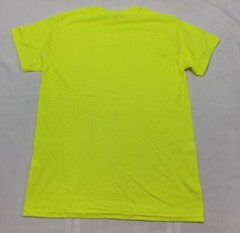 Mens’s Safety Yellow Cotton Blend High Vis Long Short Sleeve T Shirt X2 Small