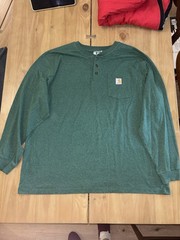 Carhartt Men’s XXL Clothing Lot 2 Hoodies & Henley Shirt Workwear Bundle