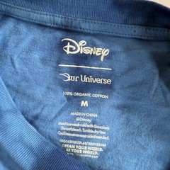Disney Shirt Mens Medium Blue Aladdin Long Sleeve Tie Dye Our Universe Cotton