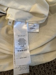 Rare Gucci Disney x Gucci Donald Duck Ivory Graphic Logo T-Shirt Size XS