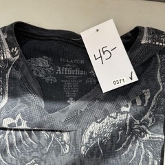 Y2K affliction skeleton wings long sleeve thermal (0371)