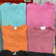 LOT OF 9: Vintage 90s Blank Solid Shirts MIXED SIZES, BRANDS, AND COLORS!
