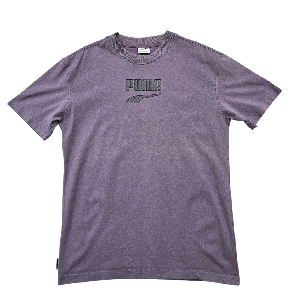 Puma Forever Better Purple S Men’s Crew Neck T-Shirt Embroidered Logo