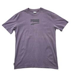 Puma Forever Better Purple S Men’s Crew Neck T-Shirt Embroidered Logo