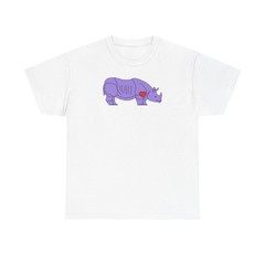 Lavender Rhinoceros LGBTQ+ Gildan Unisex Heavy Cotton Tee