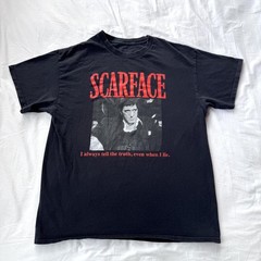 Scarface Tony Montana t-shirt I always tell the truth black short sleeve Size L