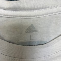 Adidas T Shirt Mens Large White Logo Short Sleeve Outdoor Travel Pullover Tee