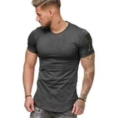 2025 Brand Quality Cotton Men T-shirt V-neck Fashion Design Slim Fit Soild