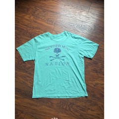Kenny Chesney No Shoes Nation T Shirt Mens Large Green Graphic Concert Tee