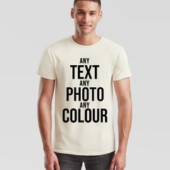 Personalised Print Unisex T Shirts Customise Photo Or Text Any Colour Tee