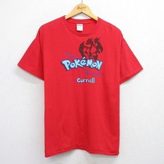 Vintage 00s Pokemon Charizard Charmander Charmeleon T-Shirt Red Size XL Anime