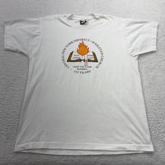 VTG 90s Central New York District Wesleyan Church Graphic T Shirt Mens L White