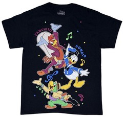 Disney Donald Duck 90 Three Caballeros Vintage T-Shirt Black Size Medium NWOT