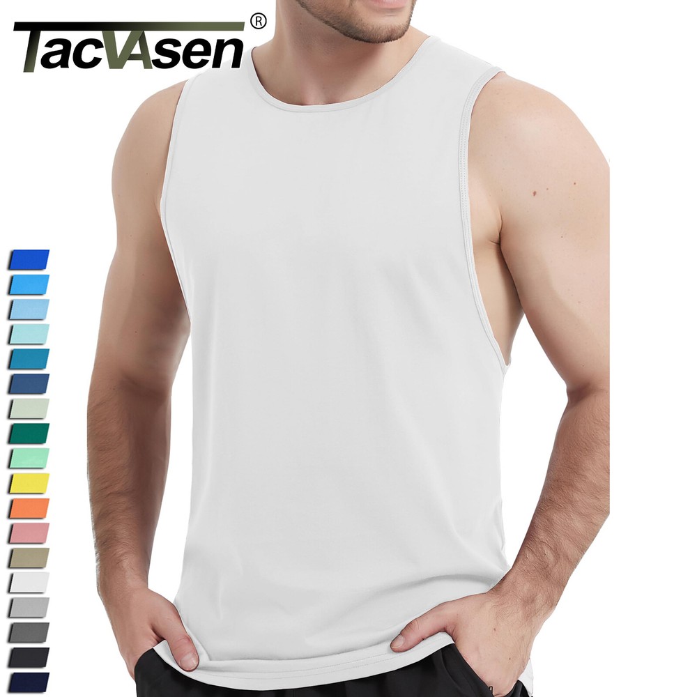 Men’s Tank Tops Sleeveless Cotton Shirts Gym Workout Bodybuilding Quick Drying T