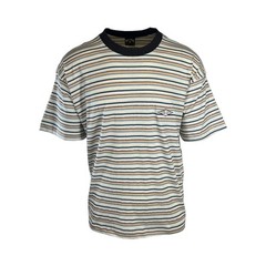 Billabong Men’s Cream T-Shirt Horizontal Striped Baxter Tee S/S (S17)
