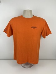 Wu Wear Orange T Shirt Mens Size M Medium Wu-Tang Clan Rap READ STAINS USED