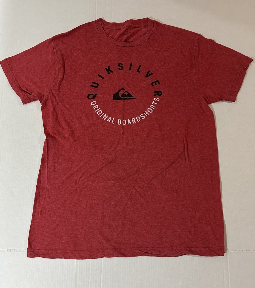 Quiksilver Men’s Original Boardshorts Graphic T-Shirt Red – Large