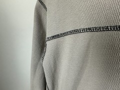Vintage 90s Waffle-Knit Shirt XXL Tight Fit Contrast Stitch Heavy Cotton MOST
