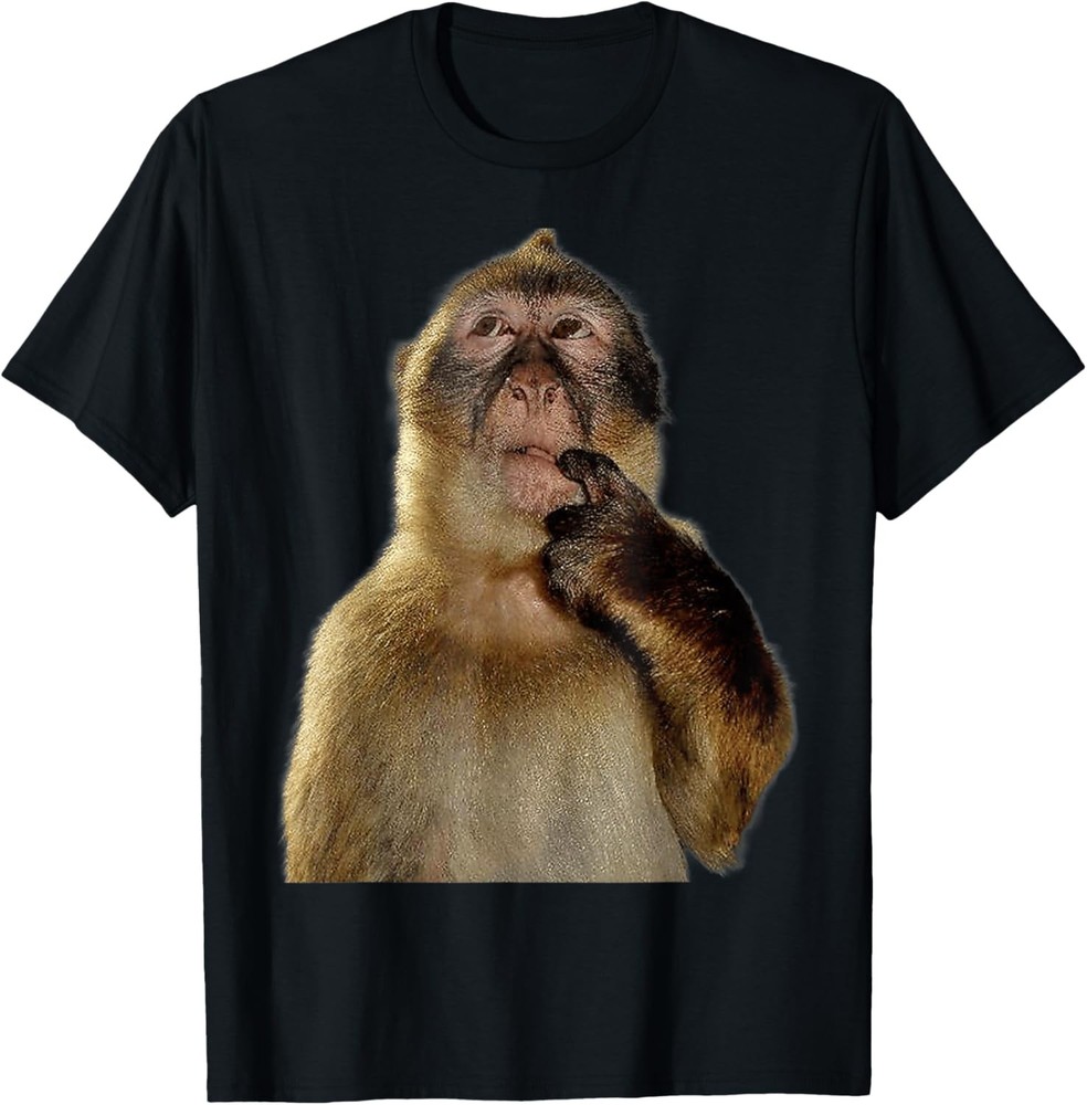 Thinking Monkey Funny Meme Cute T-Shirt
