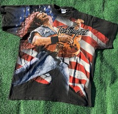 Vintage 1995 Ted Nugent One Nation Under Ted all over print t-shirt XL