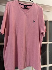US Polo Association Mens T-shirt Pink