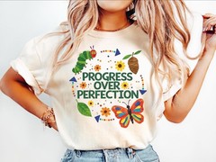 Cute Teacher Shirt Progress Over Perfection Elementary Teacher Back To School Te
