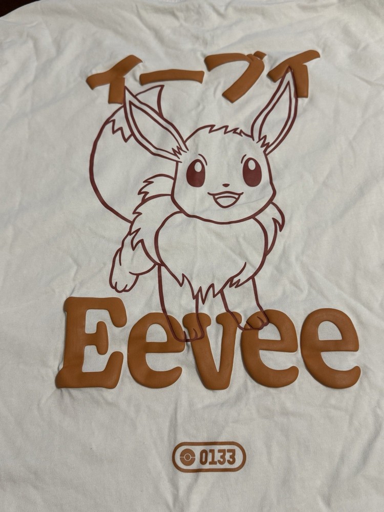 Pokémon x Target 30th Anniversary Eevee Trainer Shirt XL Adult Cream