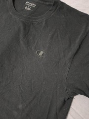 Men’s Champion T-shirt Color Black Size Medium Stretch Breathable Plain Athletic