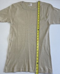 Vintage 70s T Shirt Body Wear Sears Men’s Shop Medium Unique Tan Square Neck