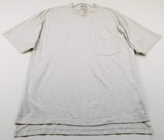 Haggar Ultimate T Shirt Men’s Large L Heather Gray Short Sleeves Pocket Stretch