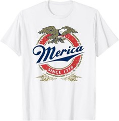 Retro Merica Eagle 4th of July Funny USA Unisex T-Shirt