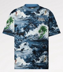 New Tags Louis Vuitton All Over Summer Surf Print Short Sleeve T-Shirt Sz XL