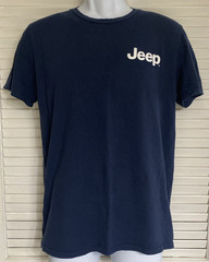 Officially Licensed JEDCO Jeep Graphic T-shirt, Back Hit, Medium, Navy