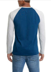 Hurley Mens Raglan Embroidered Logo Long Sleeve T-Shirt, (Teal/Gray, Medium) NWT