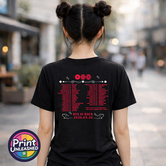 BTS Tour T-Shirt BTS 2026 Graphic Tour Dates & Logo Black Tee Child Adult Teen
