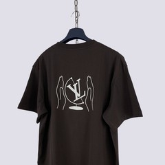 Louis Vuitton LV Print Washed Short Sleeve Cotton Crewneck T-Shirt Brown Size L