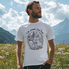 Vegan Friends Not Food Mens T Shirt Animal Design Vegetarian Slogan Top for Him