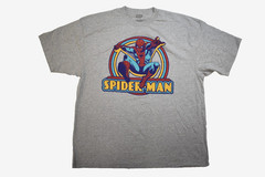 Marvel Spider-Man Mens Big & Tall Flying Spiderman Gray Shirt New LT-6XL