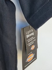 Dickies FLEX Relaxed Fit Button Short Sleeve Work Shirt Men’s Small Dark Navy
