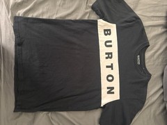 Burton Men’s Black Crew Neck Short Sleeve Graphic Logo Print T-Shirt