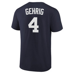 Lou Gehrig T-Shirt New York Yankees Player Name and Number Soft Jersey Tee