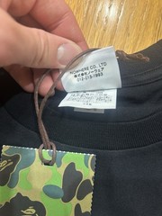 A Bathing Ape Men’s Black Purple T-Shirt Size M (100% AUTHENTIC)