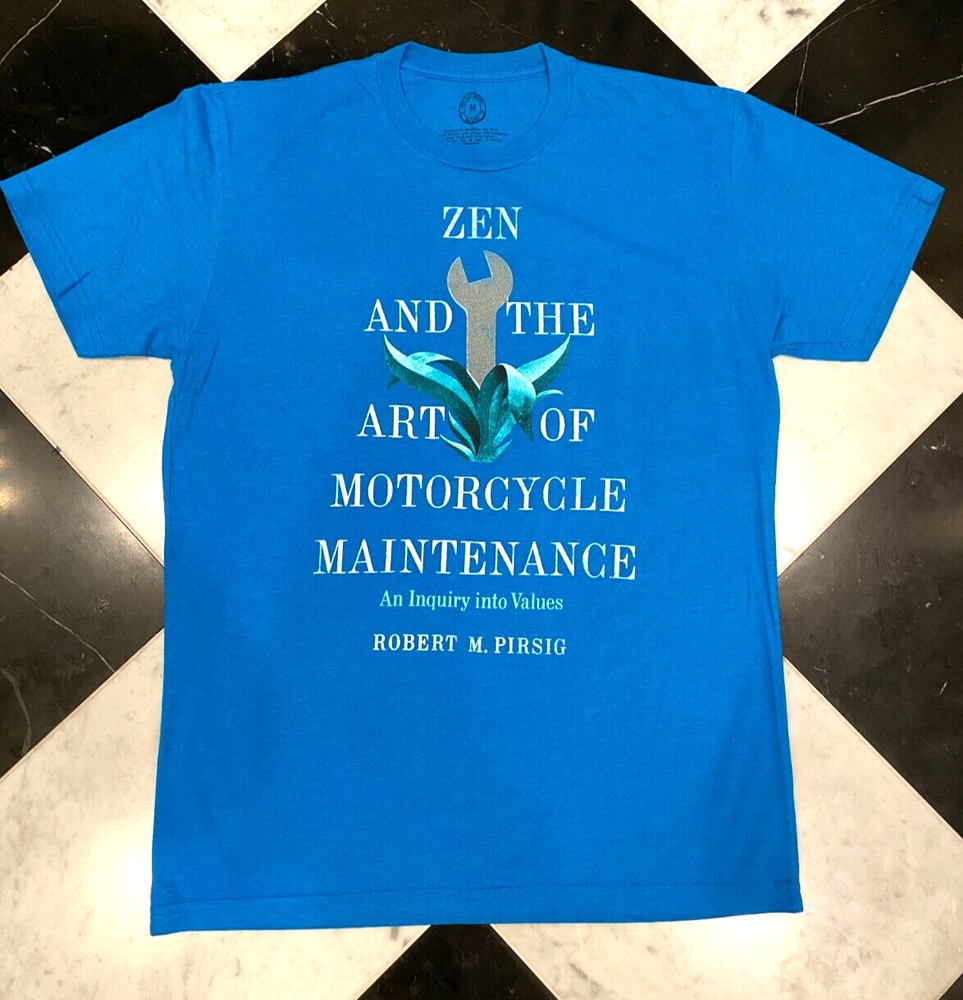 NEW Out of Print Mens/unisex M T-Shirt Zen and the Art of Motorcycle Maintenance