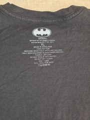 Batman DC Kid’s XL Black/Yellow Logo Graphic Print Cotton Knit Crew T-Shirt